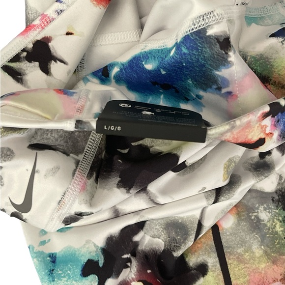 Nike Dry Fit Leggings - New With Tags - White - Colorful - Large - Picture 7 of 7